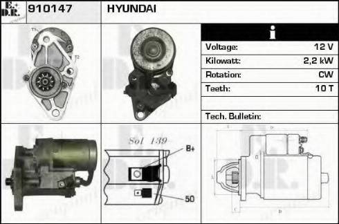 EDR 910147 - Motorino d'avviamento autozon.pro