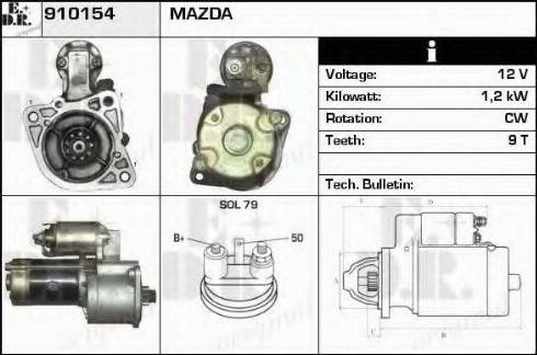 EDR 910154 - Motorino d'avviamento autozon.pro