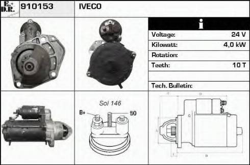 EDR 910153 - Motorino d'avviamento autozon.pro