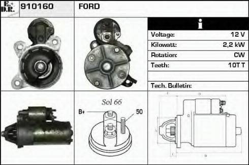 EDR 910160 - Motorino d'avviamento autozon.pro