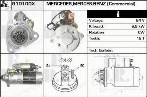 EDR 910100X - Motorino d'avviamento autozon.pro