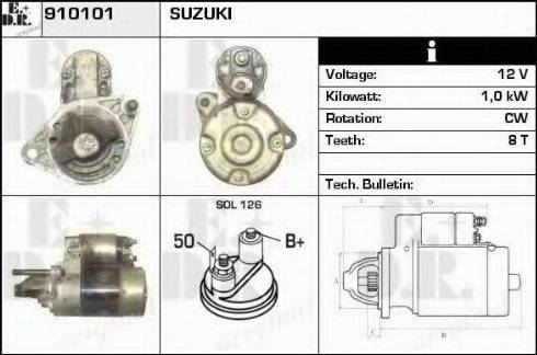 EDR 910101 - Motorino d'avviamento autozon.pro