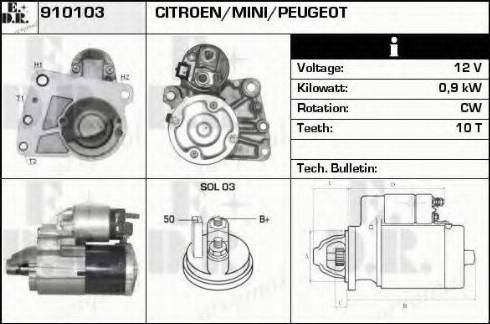 EDR 910103 - Motorino d'avviamento autozon.pro