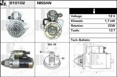 EDR 910102 - Motorino d'avviamento autozon.pro