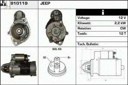 EDR 910119 - Motorino d'avviamento autozon.pro