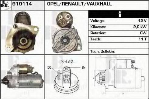 EDR 910114 - Motorino d'avviamento autozon.pro