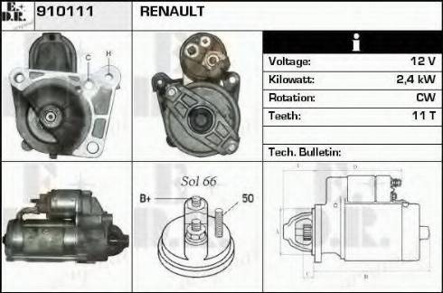 EDR 910111 - Motorino d'avviamento autozon.pro