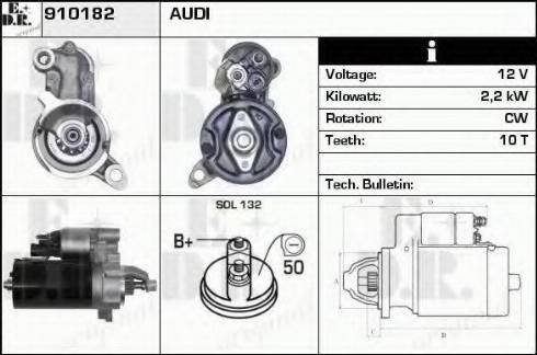 EDR 910182 - Motorino d'avviamento autozon.pro