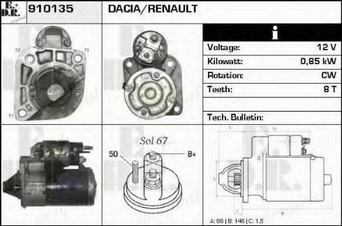 EDR 910135 - Motorino d'avviamento autozon.pro