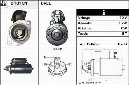 EDR 910131 - Motorino d'avviamento autozon.pro