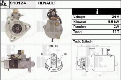 EDR 910124 - Motorino d'avviamento autozon.pro