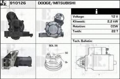 EDR 910126 - Motorino d'avviamento autozon.pro