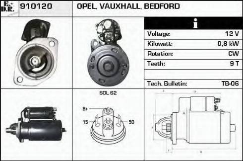 EDR 910120 - Motorino d'avviamento autozon.pro