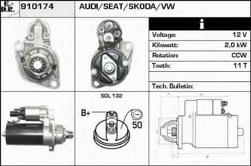 EDR 910174 - Motorino d'avviamento autozon.pro