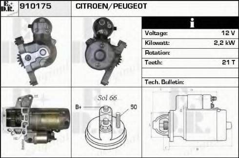 EDR 910175 - Motorino d'avviamento autozon.pro