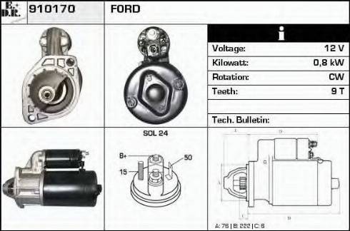 EDR 910170 - Motorino d'avviamento autozon.pro