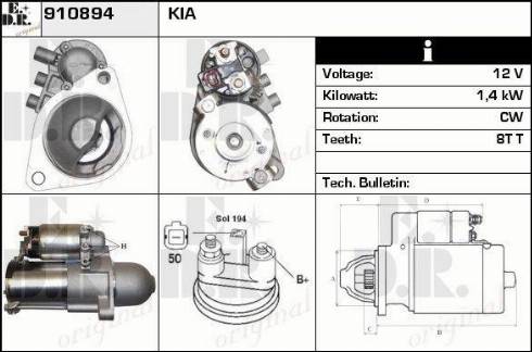 EDR 910894 - Motorino d'avviamento autozon.pro