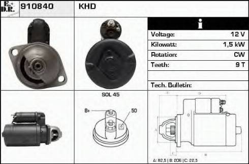 EDR 910840 - Motorino d'avviamento autozon.pro