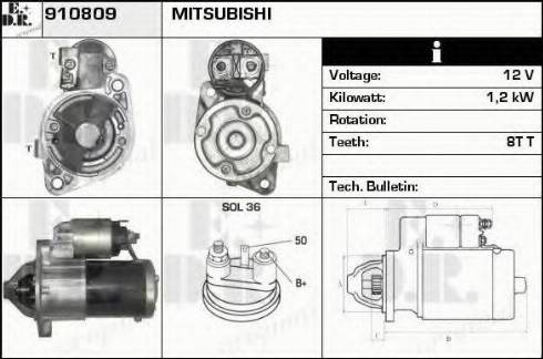 EDR 910809 - Motorino d'avviamento autozon.pro