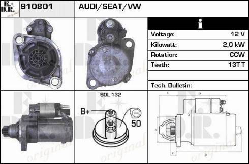 EDR 910801 - Motorino d'avviamento autozon.pro