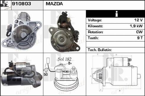 EDR 910803 - Motorino d'avviamento autozon.pro