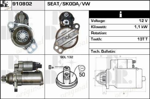 EDR 910802 - Motorino d'avviamento autozon.pro