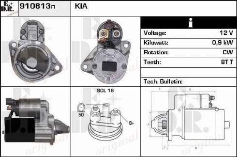 EDR 910813N - Motorino d'avviamento autozon.pro