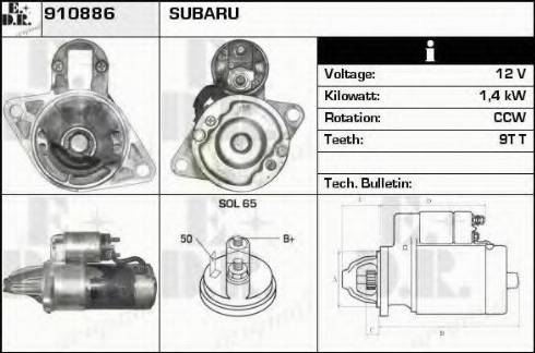 EDR 910886 - Motorino d'avviamento autozon.pro