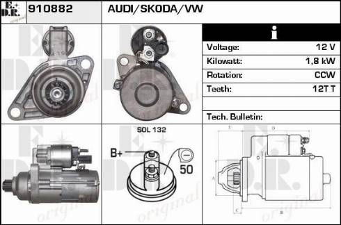 EDR 910882 - Motorino d'avviamento autozon.pro