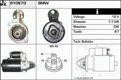 EDR 910870 - Motorino d'avviamento autozon.pro