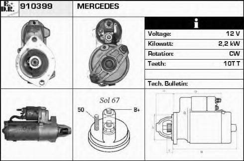 EDR 910399 - Motorino d'avviamento autozon.pro