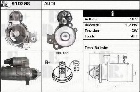 EDR 910398 - Motorino d'avviamento autozon.pro