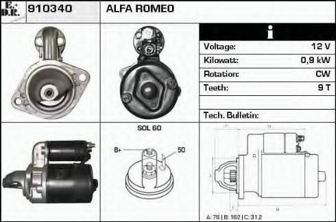 EDR 910340 - Motorino d'avviamento autozon.pro