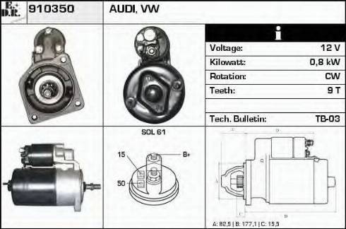 EDR 910350 - Motorino d'avviamento autozon.pro