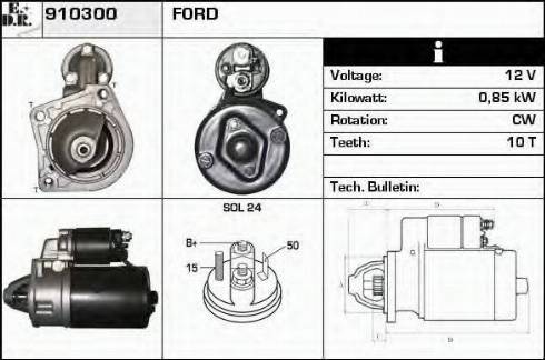 EDR 910300 - Motorino d'avviamento autozon.pro