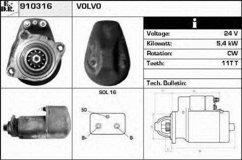 EDR 910316 - Motorino d'avviamento autozon.pro