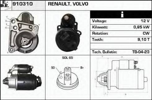 EDR 910310 - Motorino d'avviamento autozon.pro