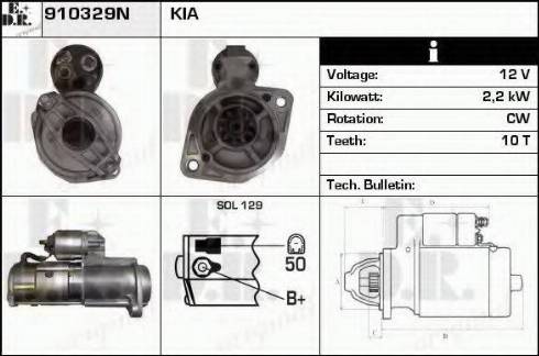 EDR 910329N - Motorino d'avviamento autozon.pro