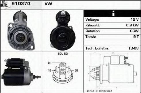 EDR 910370 - Motorino d'avviamento autozon.pro