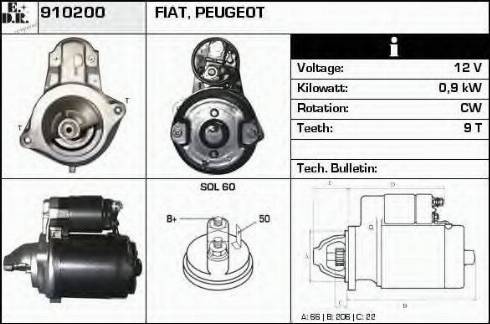 EDR 910200 - Motorino d'avviamento autozon.pro