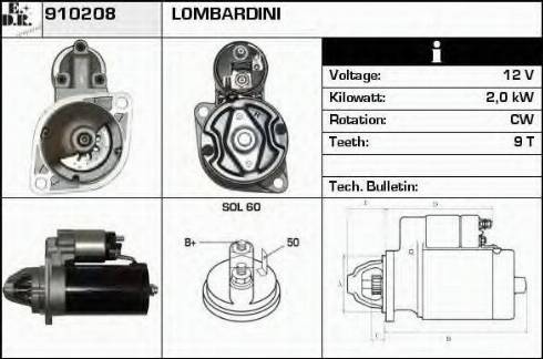 EDR 910208 - Motorino d'avviamento autozon.pro