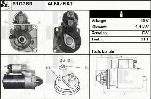 EDR 910289 - Motorino d'avviamento autozon.pro