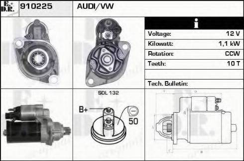 EDR 910225 - Motorino d'avviamento autozon.pro