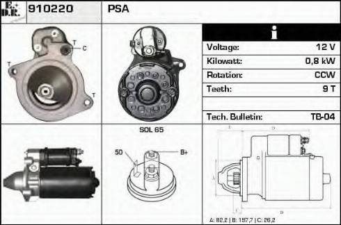 EDR 910220 - Motorino d'avviamento autozon.pro