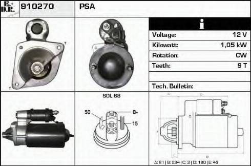 EDR 910270 - Motorino d'avviamento autozon.pro