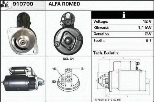 EDR 910790 - Motorino d'avviamento autozon.pro