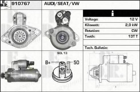 EDR 910767 - Motorino d'avviamento autozon.pro