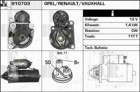 EDR 910703 - Motorino d'avviamento autozon.pro