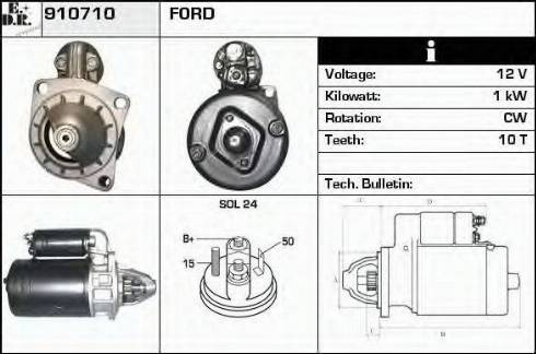 EDR 910710 - Motorino d'avviamento autozon.pro