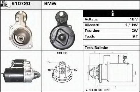 EDR 910720 - Motorino d'avviamento autozon.pro